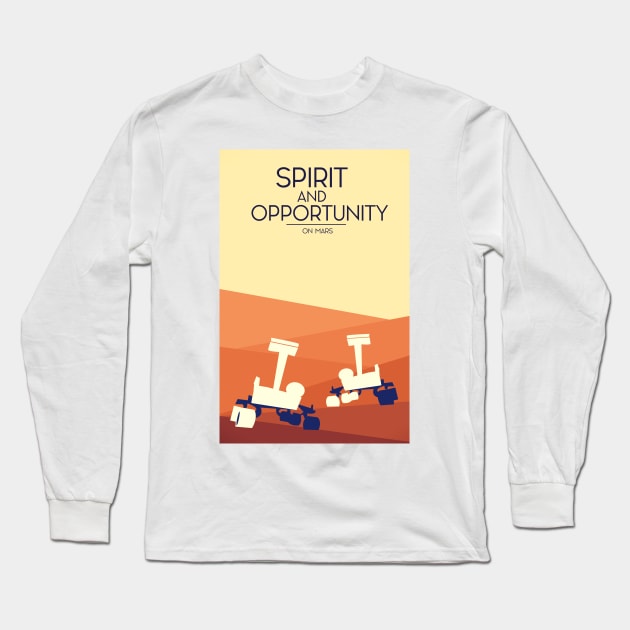 Spirit And Opportunity on Mars Long Sleeve T-Shirt by nickemporium1